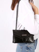 Crossbody Bag Jana Amour Leather Etrier Black jana amour EJAM002R-vue-porte