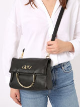 Crossbody Bag Jumping Leather Etrier Black jumping - EJUM051S-vue-porte