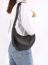 Crossbody Bag Sosoomao Leather Etrier Black sosoomao ECSO057M-vue-porte