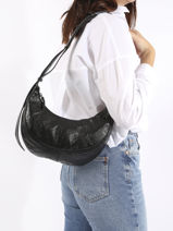 Crossbody Bag Sosoomao Leather Etrier Black sosoomao ECSO057M-vue-porte