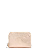 Porte-monnaie Cuir Etrier Rose etincelle irisee EETI900