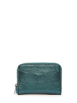 Portemonnee Leder Etrier Blauw etincelle irisee EETI900