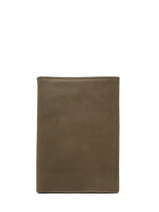 Leather Wallet Oil Etrier Green oil EOIL442