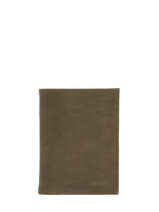 Wallet With Coin Purse Leather Etrier Green oil EOIL142