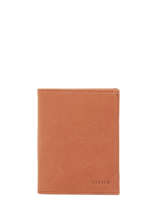 Leather Wallet Oil Etrier Brown oil EOIL247