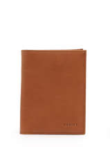 Wallet With Coin Purse Leather Etrier Brown oil EOIL142