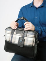 1 Compartment  Business Bag Etrier Black baroudeur EBAR8251-vue-porte