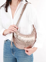 Crossbody Bag Sosoomao Leather Etrier Pink sosoomao ECSO057M-vue-porte