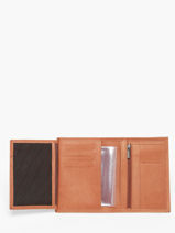 Leather Wallet Oil Etrier Brown oil EOIL271-vue-porte