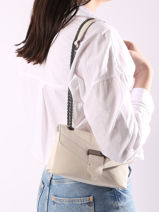 Crossbody Bag Jana Amour Leather Etrier White jana amour EJAM002R-vue-porte