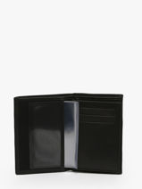 Compact Leather Wallet Oil Etrier Black oil EOIL027-vue-porte