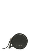 Round Leather Tradition Coin Purse Etrier Black tradition ETRA402M