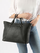 Leather Tradition Tote Bag Etrier Black tradition ETRA8031-vue-porte