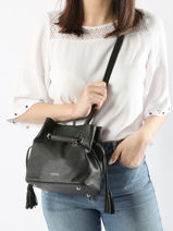 Small Leather Tradition Bucket Bag Etrier Black tradition ETRA004S-vue-porte