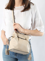 Small Leather Tradition Bucket Bag Etrier Beige tradition ETRA004S-vue-porte