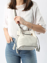 Small Leather Tradition Bucket Bag Etrier White tradition ETRA004S-vue-porte