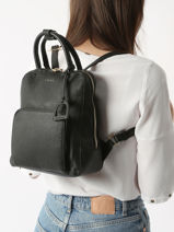 Small Leather Tradition Backpack Etrier Black tradition ETRA037S-vue-porte