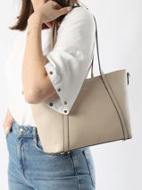Small Leather Tradition Shoulder Bag Etrier Beige tradition ETRA060S-vue-porte