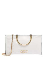 Jumping Leather Clutch Etrier White jumping EJUM052L