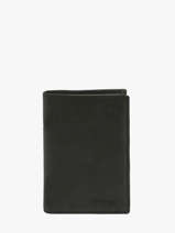 Compact Leather Wallet Oil Etrier Black oil EOIL027