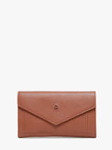 Leather Madras Wallet Etrier Brown madras EMAD701