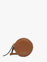 Round Leather Tradition Coin Purse Etrier Brown tradition ETRA402M