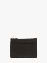 Wallet With Coin Purse Leather Etrier Black oil EOIL5004