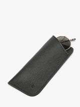 Sunglass Case Madras Leather Etrier Silver madras EMAD5001-vue-porte