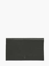 Checkholder Leather Leather Etrier Black madras EMAD905