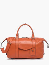 Cabin Duffle Bag Flandres In Leather Etrier Orange flandres EFLA991S