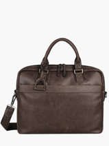 1 Compartment  Business Bag  With 15" Laptop Sleeve Etrier Brown spider ESPI8021