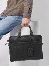 1 Compartment  Business Bag  With 15" Laptop Sleeve Etrier Black spider ESPI8021-vue-porte