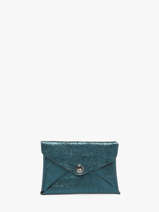 Card Holder Leather Etrier Blue etincelle irisee EETI5003