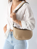 Cross Body Tas Manege Leder Etrier Beige manege EMAN077M-vue-porte