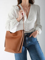 Schoudertas Rugzak M Cavalier Leder Etrier Beige cavalier ECLR126M-vue-porte