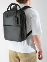 Sac � Dos Business Flandres 2 Compartiments Cuir Etrier Noir flandres EFLA8272-vue-porte