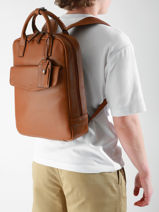 Sac � Dos Business Flandres 1 Compartiment Cuir Etrier Marron flandres EFLA8271-vue-porte