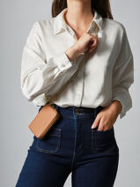 Portemonnee Equestre Leder Etrier Beige equestre EEQT096M-vue-porte