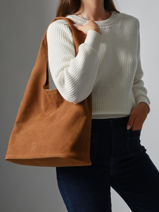 Hobo L Cavalier Nubuck Leather Etrier Beige cavalier nubuck ECAN154L-vue-porte