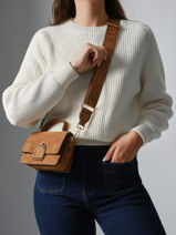 Sac Bandouli�re Xs Altesse Suede Etrier Beige altesse suede EASU048X-vue-porte