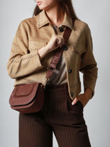 Sac Bandoulière S Lasso Cuir Etrier Marron lasso ELAS152S-vue-porte