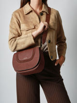 Cross Body Tas M Lasso Leder Etrier Bruin lasso ELAS152M-vue-porte