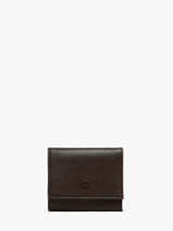 Leather Wallet Madras Etrier Brown madras EMAD097
