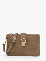 Cross Body Tas Equestre Croco Leder Etrier Grijs equestre croco EECQ0143