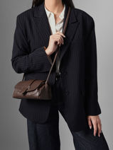 Cross Body Tas S Agnes Leder Etrier Bruin agnes EAGC205S-vue-porte