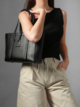 Shoulder Bag Altesse Leather Etrier Black altesse EALT088S-vue-porte