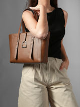 Shoulder Bag Altesse Leather Etrier Beige altesse EALT088S-vue-porte