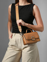 Small Leather Altesse Crossbody Bag Etrier Brown altesse EALT048S-vue-porte