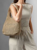 Shoulder Bag Baobab Leather Etrier Beige baobab EBAO154M-vue-porte