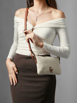 Shoulder Bag Camargue Leather Etrier Brown camargue ECAM0141-vue-porte